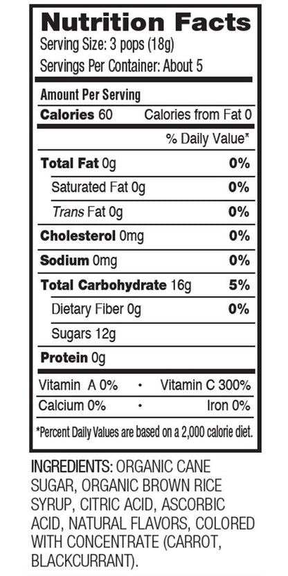 Organic Lollipops bags Vitamin C 14 pops