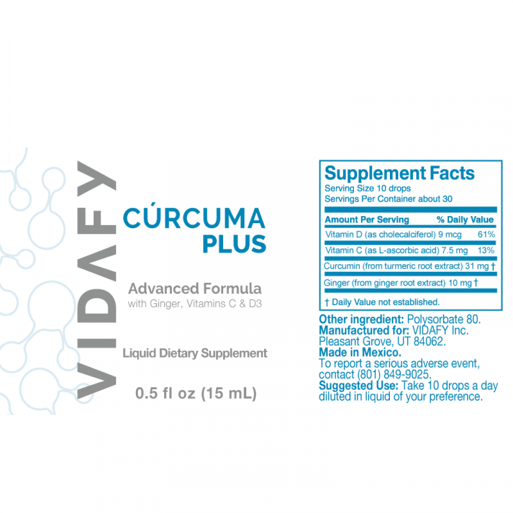 Vidafy Curcumin Plus with BioMS 15ml