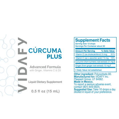 Vidafy Curcumin Plus with BioMS 15ml