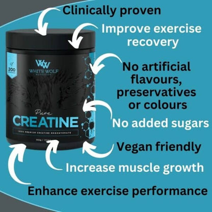 White Wolf Pure Creatine 500g